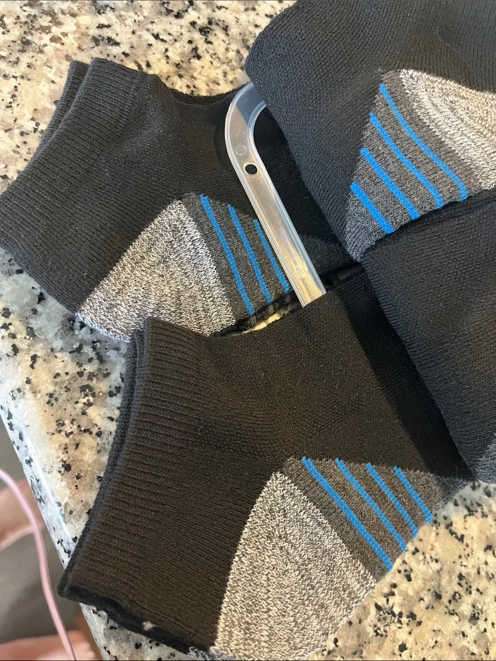 U.S. Polo Assn. Low-Cut Athletic Socks in Black, Gray & Blue (6-Pack)